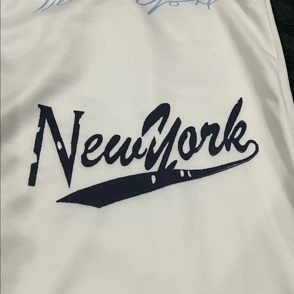 White Graphic Sweatpants with blue Designs - Picture 14 of 15